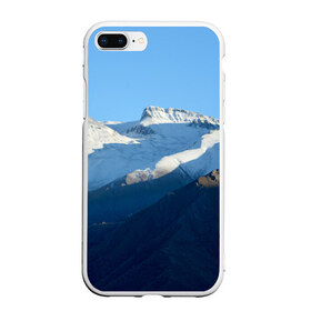 Чехол для iPhone 7Plus/8 Plus матовый с принтом Снежные горы в Курске, Силикон | Область печати: задняя сторона чехла, без боковых панелей | mountain | гора | горный массив | горы | снег | снежный склон | эверест