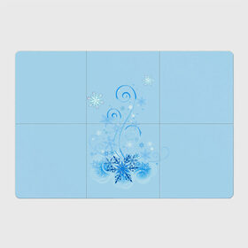Магнитный плакат 3Х2 с принтом Зимние узоры в Курске, Полимерный материал с магнитным слоем | 6 деталей размером 9*9 см | Тематика изображения на принте: зима | зимний узор | снег. | снежинки | узоры