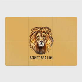 Магнитный плакат 3Х2 с принтом Рождённый быть львом в Курске, Полимерный материал с магнитным слоем | 6 деталей размером 9*9 см | голова животного | голова льва | зверь | крупные кошки | лев | лидер | хищник | царь.