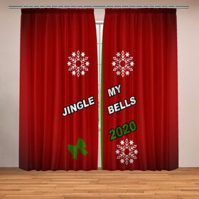 Фотошторы с принтом Jingle my bells 2020 в Курске, Блэкаут (светозащита 90%) / Габардин (светозащита 40% | 2 полотна шириной по 145 см; Высота 200-300 см; Крепление: шторная лента (на крючки); | 