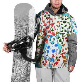 Накидка на куртку 3D с принтом Быки - матрешки. Времена года в Курске, 100% полиэстер |  | Тематика изображения на принте: 