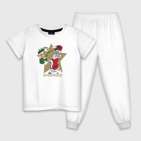 Детская пижама хлопок с принтом Том и Джерри в Курске, 100% хлопок |  брюки и футболка прямого кроя, без карманов, на брюках мягкая резинка на поясе и по низу штанин
 | tom and jerry | vdkimel | warner bros | том и джерри