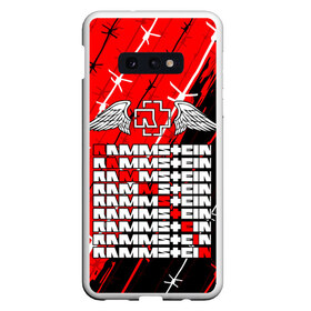 Чехол для Samsung S10E с принтом RAMMSTEIN в Курске, Силикон | Область печати: задняя сторона чехла, без боковых панелей | Тематика изображения на принте: du hast | mein herz | rammstein | rammstein sonne. | группа rammstein | ду хаст | песня рамштайн | рамштайн | тилль линдеманн