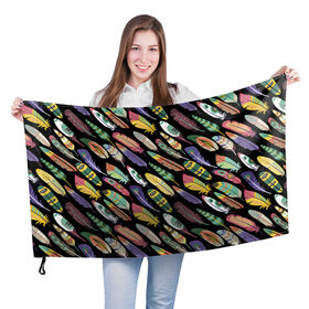 Флаг 3D с принтом Feathers в Курске, 100% полиэстер | плотность ткани — 95 г/м2, размер — 67 х 109 см. Принт наносится с одной стороны | color | cool | fashion | feather | hipster | круто | мода | перо | хипстер | цвет