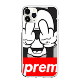 Чехол для iPhone 11 Pro Max матовый с принтом Supreme в Курске, Силикон |  | supreme | маус | мики | мики маус | мики маус суприм | суприм