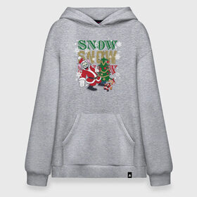 Худи SuperOversize хлопок с принтом Snow Snow Snow в Курске, 70% хлопок, 30% полиэстер, мягкий начес внутри | карман-кенгуру, эластичная резинка на манжетах и по нижней кромке, двухслойный капюшон
 | tom and jerry | vdkimel | warner bros | том и джерри