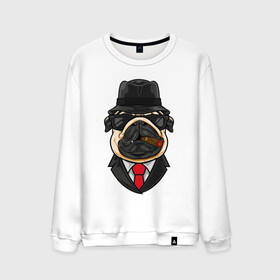 Мужской свитшот хлопок с принтом МОПС ХИПСТЕР  в Курске, 100% хлопок |  | hipsters | tattoo | борода | бородач | бро | в очках | мопс | смокинг. | собака | усы | хипстер | хипстеры | чувак | эстетика | я есть стиль