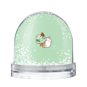 Снежный шар с принтом моланг с мороженкой в Курске, Пластик | Изображение внутри шара печатается на глянцевой фотобумаге с двух сторон | еда | моланг | мороженое | сладости