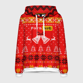 Мужская толстовка 3D с принтом Pornhub рождественский свитер в Курске, 100% полиэстер | двухслойный капюшон со шнурком для регулировки, мягкие манжеты на рукавах и по низу толстовки, спереди карман-кенгуру с мягким внутренним слоем. | Тематика изображения на принте: 2021 | christmas | knit | knitted | merch | new year | sweater | ugly sweater | вязанный | вязяный | зимний | лого | логотип | мерч | новый год | олени | рождественский | рождество