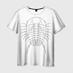 Мужская футболка 3D с принтом трилобит агрессивный в Курске, 100% полиэфир | прямой крой, круглый вырез горловины, длина до линии бедер | Тематика изображения на принте: агрессия | доисторические животные | жуткие животные | насекомые | палеонтология | трилобиты