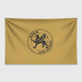 Флаг-баннер с принтом Райан джиу-джитсу в Курске, 100% полиэстер | размер 67 х 109 см, плотность ткани — 95 г/м2; по краям флага есть четыре люверса для крепления | борьба | восточные единоборства | джиу джитсу | единоборства | спорт.