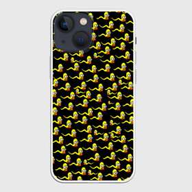 Чехол для iPhone 13 mini с принтом Гомер в Курске,  |  | 2021 | бренд | гомер | из симпсонов | мем | мемы | новогодняя | паттерн | прикол | с новым годом | с симпсонами | семейка симпсон | симпсон | симпсоны | смешной гомер | спермотозоид
