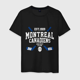 Мужская футболка хлопок с принтом Монреаль Канадиенс в Курске, 100% хлопок | прямой крой, круглый вырез горловины, длина до линии бедер, слегка спущенное плечо. | canadiens | hockey | montreal | montreal canadiens | nhl | usa | канадиенс | монреаль | монреаль канадиенс | нхл | спорт | сша | хоккей | шайба