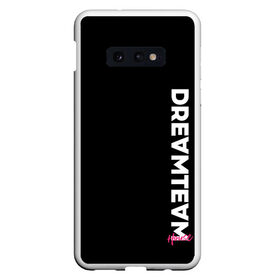 Чехол для Samsung S10E с принтом DreamTeam в Курске, Силикон | Область печати: задняя сторона чехла, без боковых панелей | blogger | bloggers | dream team | dream team house | dreamteam | dth | tik tok | tik tok house | блогер | блогеры | тик ток | тиктокеры