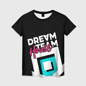 Женская футболка 3D с принтом House в Курске, 100% полиэфир ( синтетическое хлопкоподобное полотно) | прямой крой, круглый вырез горловины, длина до линии бедер | blogger | bloggers | dream team | dream team house | dreamteam | dth | tik tok | tik tok house | блогер | блогеры | тик ток | тиктокеры