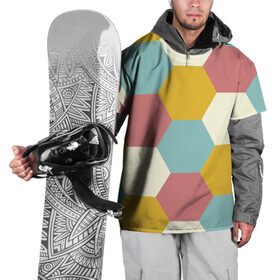 Накидка на куртку 3D с принтом Разноцветные узоры в Курске, 100% полиэстер |  | геометрия | разноцветный | спорт | узоры | фигура | футбол | шестиугольники