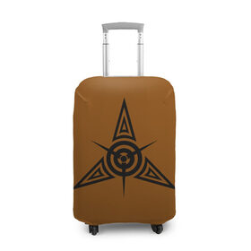 Чехол для чемодана 3D с принтом Авиатор тату в Курске, 86% полиэфир, 14% спандекс | двустороннее нанесение принта, прорези для ручек и колес | авиация | винт самолёта. | знаки | самолёты | симметрия | татуировка | узоры