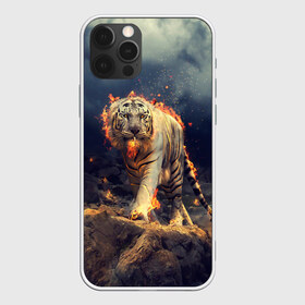 Чехол для iPhone 12 Pro Max с принтом Тигр в огне в Курске, Силикон |  | cat | kitten | kitty | lion | pet | tiger | арт | взгляд | животные | кот | котёнок | коты | котятки | котятушки | кошечки | кошка | кошки | лев | мордочка | тигр