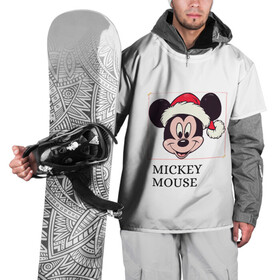 Накидка на куртку 3D с принтом ВОЛШЕБНЫЙ НОВЫЙ ГОД в Курске, 100% полиэстер |  | Тематика изображения на принте: mickey mouse | мультик | мышь | новый год | санта