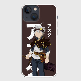 Чехол для iPhone 13 mini с принтом BLACK CLOVER. ASTA в Курске,  |  | Тематика изображения на принте: anime | asta | black clover | demon | magic | yuno | аниме | аниме черный клевер | анимэ | аста | демон | клевер | магия | черный клевер | юно