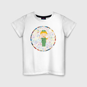 Детская футболка хлопок с принтом Медсестра АнтиПсихоВирус в Курске, 100% хлопок | круглый вырез горловины, полуприлегающий силуэт, длина до линии бедер | 
