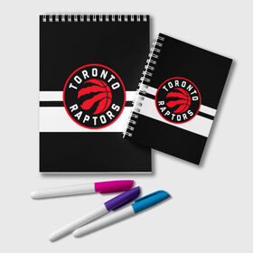 Блокнот с принтом TORONTO RAPTORS в Курске, 100% бумага | 48 листов, плотность листов — 60 г/м2, плотность картонной обложки — 250 г/м2. Листы скреплены удобной пружинной спиралью. Цвет линий — светло-серый
 | Тематика изображения на принте: basketball | canada | logo | nba | raptors | sport | team | toronto | usa | баскетбол | канада | логотип | мяч | нба | полосы | рэпторс | спорт | сша | торонто | черный