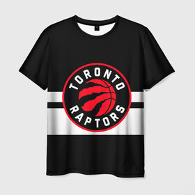 Мужская футболка 3D с принтом TORONTO RAPTORS в Курске, 100% полиэфир | прямой крой, круглый вырез горловины, длина до линии бедер | Тематика изображения на принте: basketball | canada | logo | nba | raptors | sport | team | toronto | usa | баскетбол | канада | логотип | мяч | нба | полосы | рэпторс | спорт | сша | торонто | черный