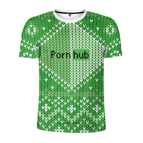 Мужская футболка 3D спортивная с принтом PornHub в Курске, 100% полиэстер с улучшенными характеристиками | приталенный силуэт, круглая горловина, широкие плечи, сужается к линии бедра | cool | fashion | green | hype | pattern | rdmerryhab | зеленый | круто | мода | узор | хайп