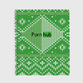 Тетрадь с принтом PornHub в Курске, 100% бумага | 48 листов, плотность листов — 60 г/м2, плотность картонной обложки — 250 г/м2. Листы скреплены сбоку удобной пружинной спиралью. Уголки страниц и обложки скругленные. Цвет линий — светло-серый
 | cool | fashion | green | hype | pattern | rdmerryhab | зеленый | круто | мода | узор | хайп