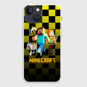 Чехол для iPhone 13 mini с принтом Minecraft (S) в Курске,  |  | craft | creeper | dungeon | dungeons | earth | game | logo | mine | minecraft | minecraft dungeons | mobile | online | дунгеонс | земля | зомби | игра | крипер | лого | майкрафт | майнкрафт | онлайн | подземелье