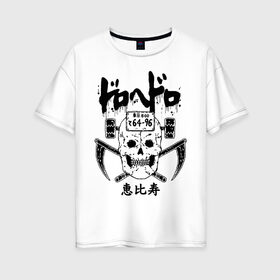Женская футболка хлопок Oversize с принтом DOROHEDORO в Курске, 100% хлопок | свободный крой, круглый ворот, спущенный рукав, длина до линии бедер
 | anime | dorohedoro | ebisu | manga | аниме | дорохедоро | манга | эбису