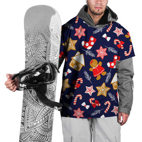 Накидка на куртку 3D с принтом Новый Год в Курске, 100% полиэстер |  | 2020 | christmas | new year | бык | год быка | дед мороз | елка | зима | новый год | подарки | рождество | санта | свитер | снег | снежинки