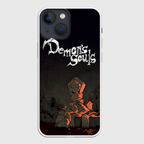 Чехол для iPhone 13 mini с принтом Demons souls в Курске,  |  | Тематика изображения на принте: dark souls | demon souls | demons souls | demons souls remastered | git gud | гит гуд | дарк соулз | демон соулз