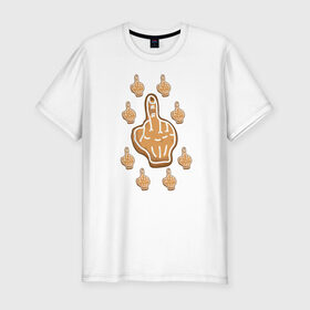 Мужская футболка хлопок Slim с принтом Пряники в Курске, 92% хлопок, 8% лайкра | приталенный силуэт, круглый вырез ворота, длина до линии бедра, короткий рукав | 