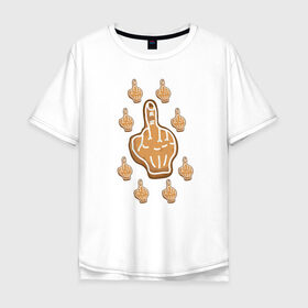 Мужская футболка хлопок Oversize с принтом Пряники в Курске, 100% хлопок | свободный крой, круглый ворот, “спинка” длиннее передней части | Тематика изображения на принте: 