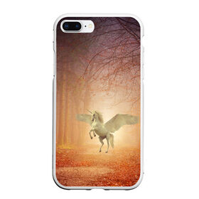 Чехол для iPhone 7Plus/8 Plus матовый с принтом Единорог в Курске, Силикон | Область печати: задняя сторона чехла, без боковых панелей | единорог | единороги | животное | животные | кони | конь | крылья | крыльями | лес | лесной | лесные | лошади | лошадь | осенний | осень | пигас | пигасы