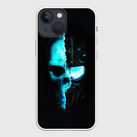 Чехол для iPhone 13 mini с принтом Череп Робот в Курске,  |  | braincase | brainpan | cranium | deaths head | pericranium | scalp | skull | голова | граффити | кислота | скейт | скейтер | стена | череп