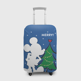 Чехол для чемодана 3D с принтом Mickey Mouse в Курске, 86% полиэфир, 14% спандекс | двустороннее нанесение принта, прорези для ручек и колес | christmas | disney | mickey mouse | minnie mouse | new year | stitch | vdgerir | дисней