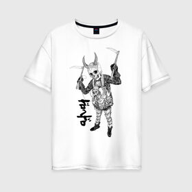 Женская футболка хлопок Oversize с принтом DOROHEDORO в Курске, 100% хлопок | свободный крой, круглый ворот, спущенный рукав, длина до линии бедер
 | anime | dorohedoro | ebisu | manga | аниме | дорохедоро | манга | эбису