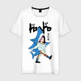 Мужская футболка хлопок с принтом DOROHEDORO в Курске, 100% хлопок | прямой крой, круглый вырез горловины, длина до линии бедер, слегка спущенное плечо. | anime | dorohedoro | ebisu | manga | акула | аниме | дорохедоро | манга | эбису