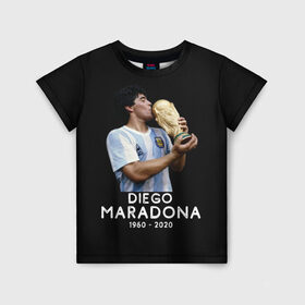 Детская футболка 3D с принтом Diego Maradona в Курске, 100% гипоаллергенный полиэфир | прямой крой, круглый вырез горловины, длина до линии бедер, чуть спущенное плечо, ткань немного тянется | Тематика изображения на принте: 10 | 1960 | 2020 | argentina | barcelona | diego | football | legend | leo | lionel | maradona | messi | retro | rip | soccer | аргентина | барселона | бога | диего | легенда | лионель | марадона | месси | мяч | ретро | рука | форма | футбол
