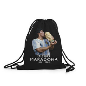 Рюкзак-мешок 3D с принтом Diego Maradona в Курске, 100% полиэстер | плотность ткани — 200 г/м2, размер — 35 х 45 см; лямки — толстые шнурки, застежка на шнуровке, без карманов и подкладки | 10 | 1960 | 2020 | argentina | barcelona | diego | football | legend | leo | lionel | maradona | messi | retro | rip | soccer | аргентина | барселона | бога | диего | легенда | лионель | марадона | месси | мяч | ретро | рука | форма | футбол