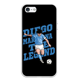 Чехол для iPhone 5/5S матовый с принтом Diego Maradona в Курске, Силикон | Область печати: задняя сторона чехла, без боковых панелей | 10 | 1960 | 2020 | argentina | barcelona | diego | football | legend | leo | lionel | maradona | messi | retro | rip | soccer | аргентина | барселона | бога | диего | легенда | лионель | марадона | месси | мяч | ретро | рука | форма | футбол