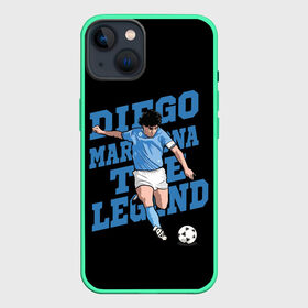 Чехол для iPhone 13 с принтом Diego Maradona в Курске,  |  | 10 | 1960 | 2020 | argentina | barcelona | diego | football | legend | leo | lionel | maradona | messi | retro | rip | soccer | аргентина | барселона | бога | диего | легенда | лионель | марадона | месси | мяч | ретро | рука | форма | футбол