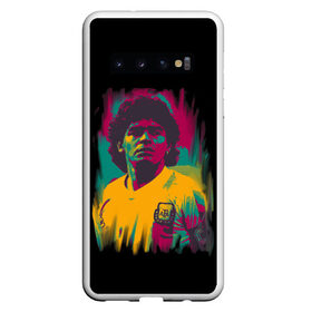 Чехол для Samsung Galaxy S10 с принтом Diego Maradona в Курске, Силикон | Область печати: задняя сторона чехла, без боковых панелей | 10 | 1960 | 2020 | argentina | barcelona | diego | football | legend | leo | lionel | maradona | messi | retro | rip | soccer | аргентина | барселона | бога | диего | легенда | лионель | марадона | месси | мяч | ретро | рука | форма | футбол