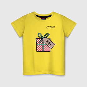 Детская футболка хлопок с принтом Friends. Подарок Joey в Курске, 100% хлопок | круглый вырез горловины, полуприлегающий силуэт, длина до линии бедер | christmas | friends | gift | joey | vdkarsve | xmas | друзья | новый год | подарок | сериал
