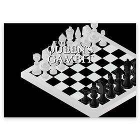 Поздравительная открытка с принтом Ход Королевы в Курске, 100% бумага | плотность бумаги 280 г/м2, матовая, на обратной стороне линовка и место для марки
 | beth harmon | chess | queens gambit | the queens gambit | аня тейлор джой | бет хармон | нетфликс | ход королевы | шахматы