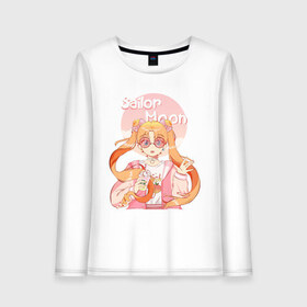 Женский лонгслив хлопок с принтом Sailor Moon Coffee в Курске, 100% хлопок |  | anime | animegirl | cute | kavai | kavaii | madara | manga | sailor | sailorchibimoon | sailorjupiter | sailormars | sailormercury | sailormoon | sailormooncrystal | sailorvenus | usagi | usagitsukino | аниме | анимесейлормун | каваи | сейлормун