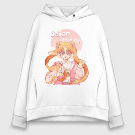 Женское худи Oversize хлопок с принтом Sailor Moon Coffee в Курске, френч-терри — 70% хлопок, 30% полиэстер. Мягкий теплый начес внутри —100% хлопок | боковые карманы, эластичные манжеты и нижняя кромка, капюшон на магнитной кнопке | anime | animegirl | cute | kavai | kavaii | madara | manga | sailor | sailorchibimoon | sailorjupiter | sailormars | sailormercury | sailormoon | sailormooncrystal | sailorvenus | usagi | usagitsukino | аниме | анимесейлормун | каваи | сейлормун