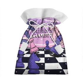 Подарочный 3D мешок с принтом The Queens Gambit в Курске, 100% полиэстер | Размер: 29*39 см | beth harmon | chess | queens gambit | the queens gambit | аня тейлор джой | бет хармон | нетфликс | ход королевы | шахматы